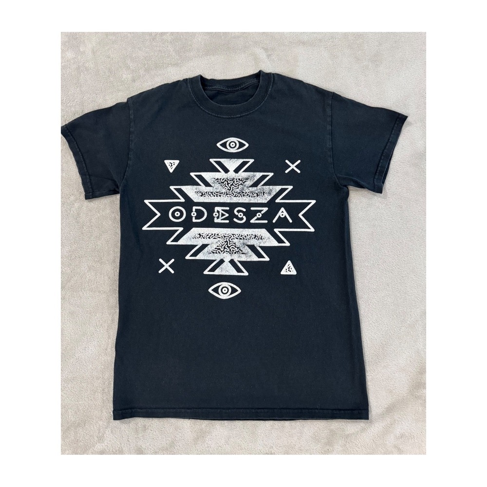 Odesza Tour 2017 T Shirt Black Graphic Concert Tee EDM Music Unisex Small